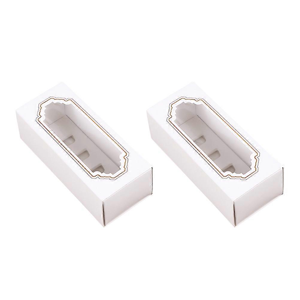 Paper Macaron Box 20Pcs with Window for Storage Use