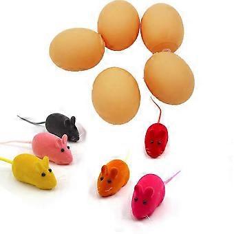 Cat Mouse Toy Plush Rat for Pets Use 12Pcs Cartoon Design Set