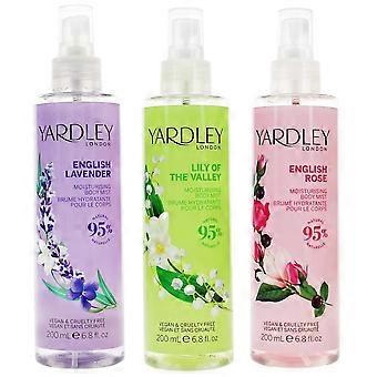 Yardley 200ml Body Mists (3 Pack)