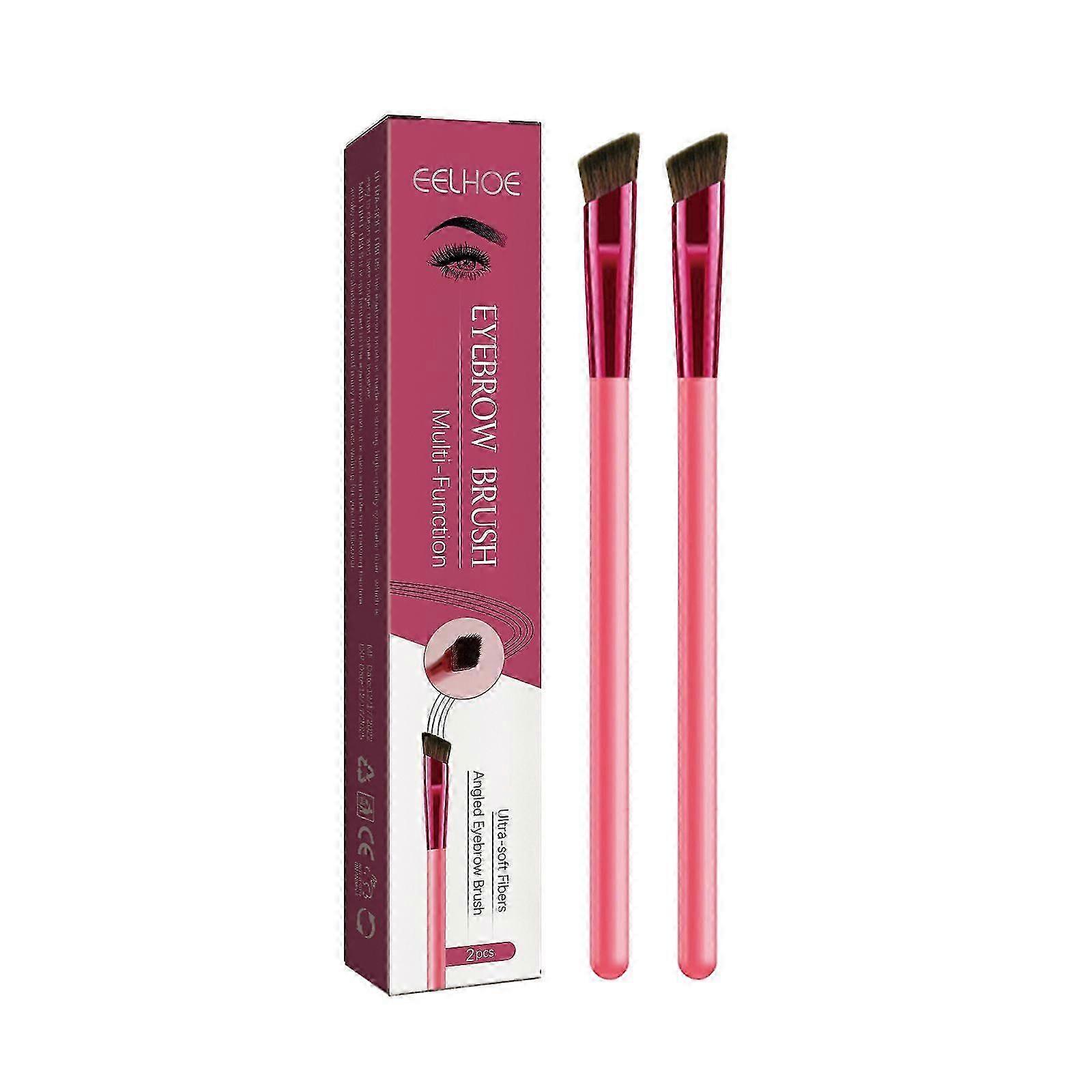 2pcs Multi-Functional Eyebrow Brush - Soft Fiber, Portable, Perfect for Natural & Precise Makeup