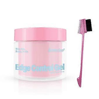 Gel de controle de borda com escova, gel de pentear Flyaway domador de cabelo, gel de controle de borda para cabelo afro 100g, 3,52 oz