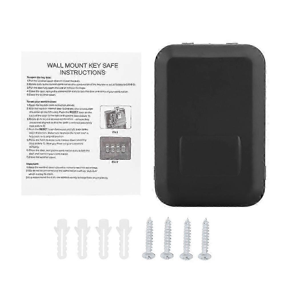 Solid Compact Outdoor Wall Mounted Safe Security Keys Storage Box Holder Combination Lock