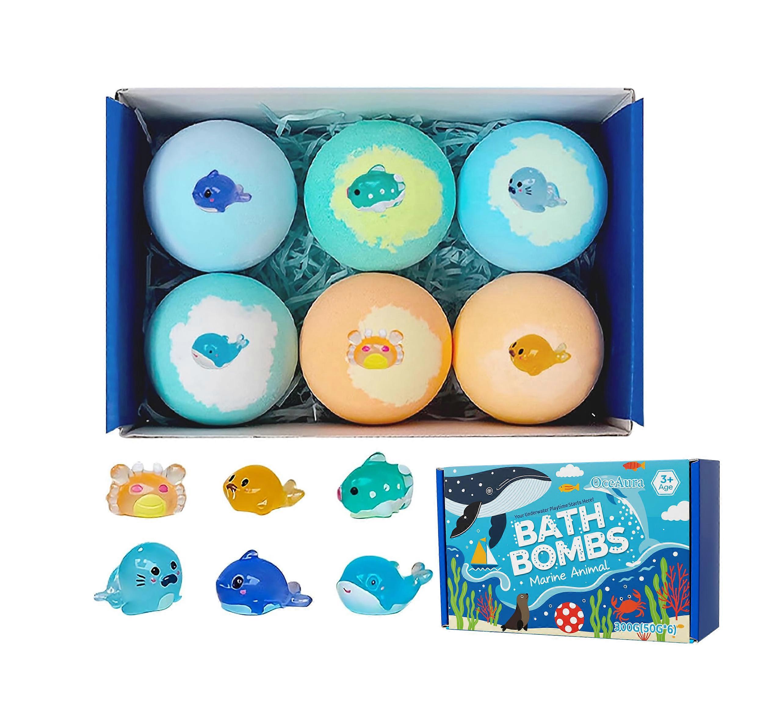 2pcsOcean - themed Kids Bath Bombs, Bring Fun - filled Bath Experience