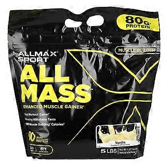 ALLMAX, Sport, ALLMASS®, Geavanceerde spieropbouwer, Vanille, 5 lbs (2,27 kg)