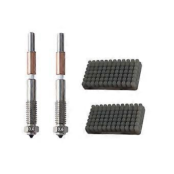 For QIDI Plus 4 Hardened Steel Nozzle Quick Removal Nozzles with Silicone Brush 3D Printer Nozzles Replace Parts