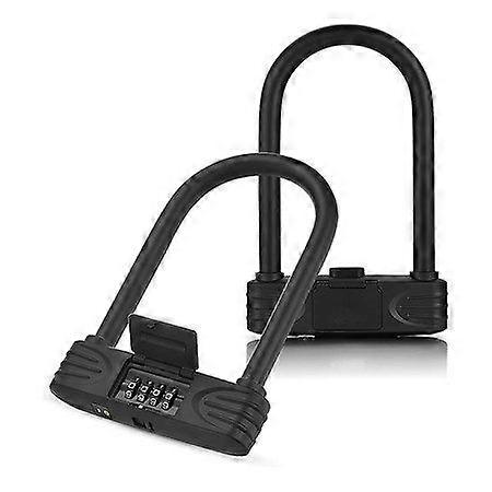 Heavy Duty 4-Digit Combination U Lock - Keyless Bicycle Lock for Maximum Security - Durable & Versatile