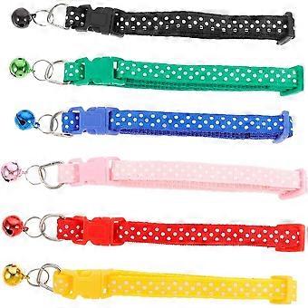 6 pet collar dog collar small cats collar collars for cats polka dots small dog collar collars for adjustable scarf