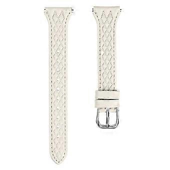 For Garmin Vivomove HR/ Vivomove Rhombus Design Top-layer Cow Leather Watch Bracelet Band