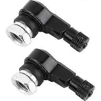 Durable To Avoid Air Leakage Tire Valve Cover Adapter Car Motorcycle Bike Scooter (black) (2pcs)