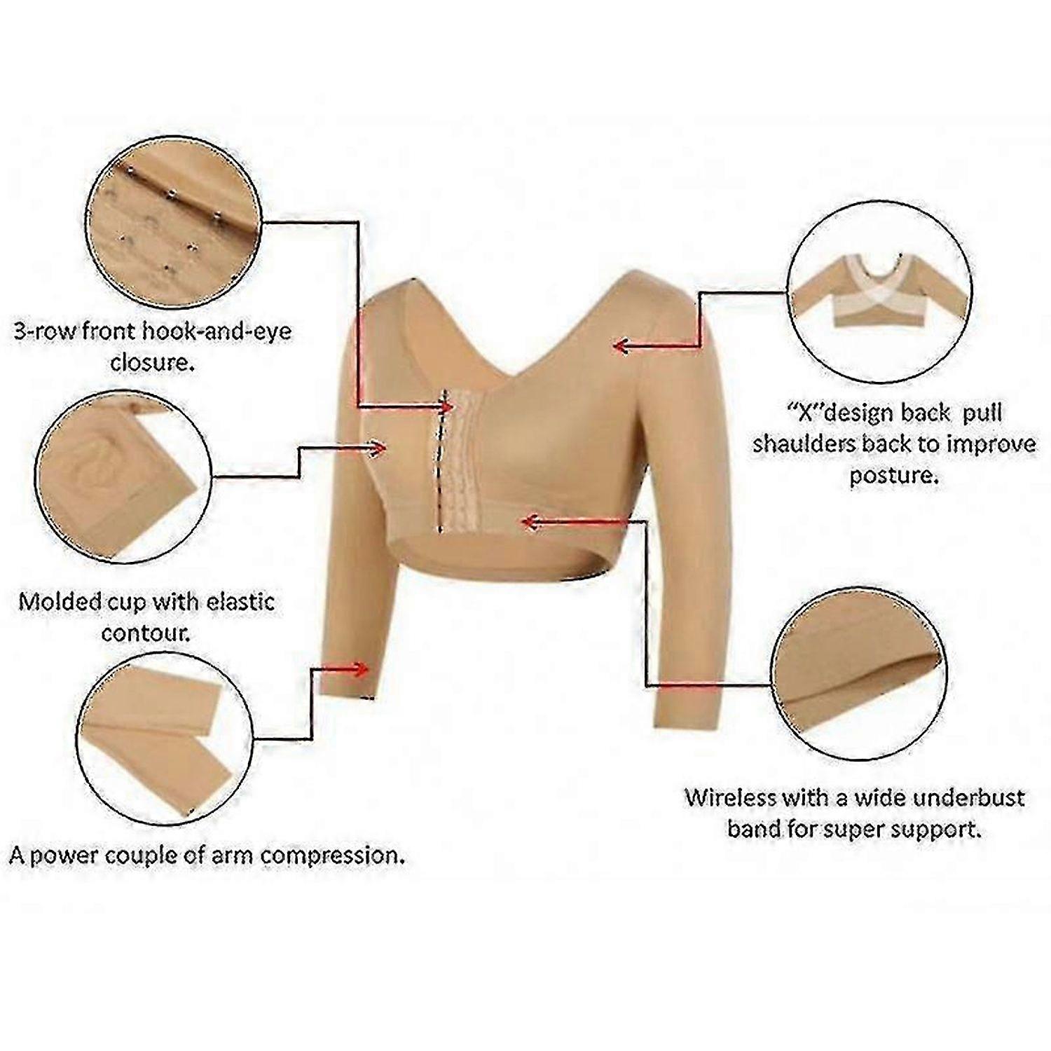 Shapewear post-operatorio per donna Canotta di compressione a 3/4