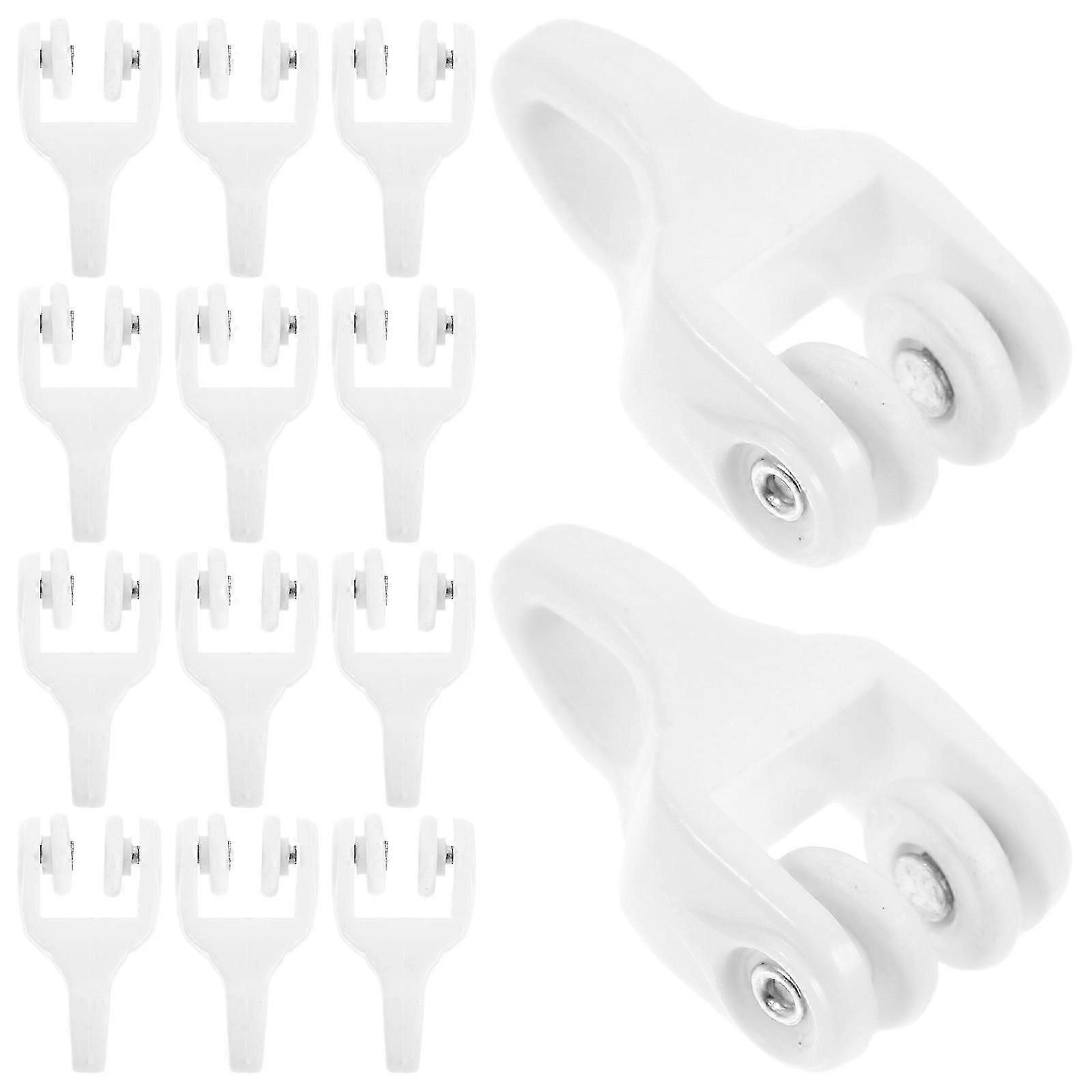 Curtain Track Rollers, 20Pcs White Clips For Interior Design Projects