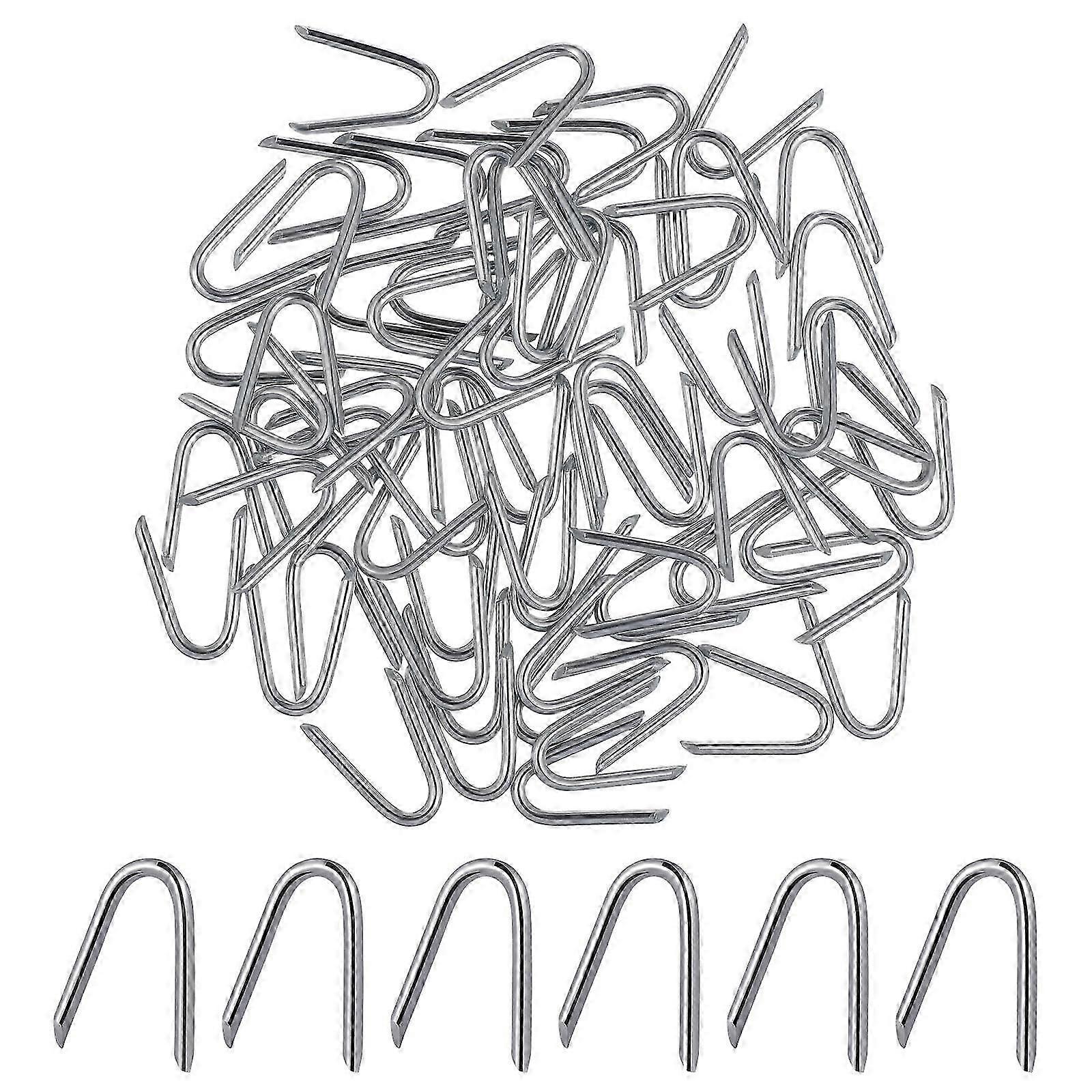 Garden Tools U Nails Heavy Duty Tacks Galvanized Surface 70Pcs