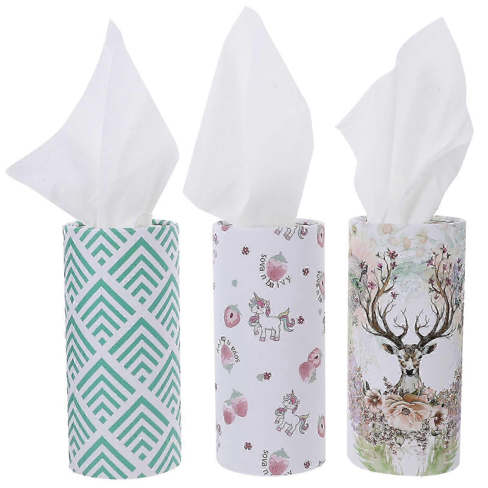 Car Tissue Portable Face Tissue for Daily Use 3Pcs Multi-Function Facial Tissues