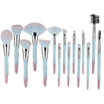 15PCS Makeup Brush Set Soft Synthetic Hair Powder Blush Eyeshadow Brushes Kit