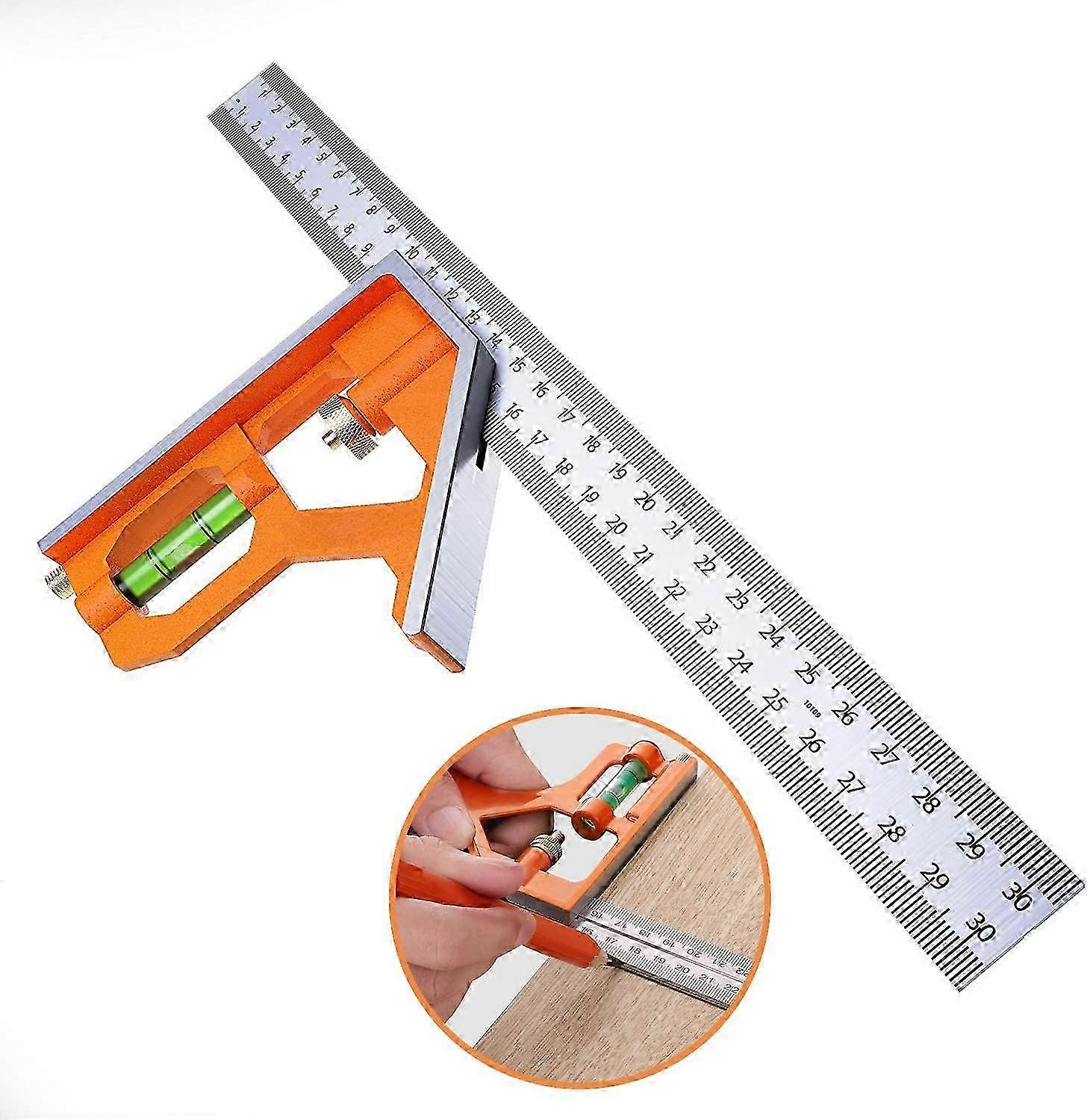 300mm Combination Square - with Ruler Stop and Marking Tool