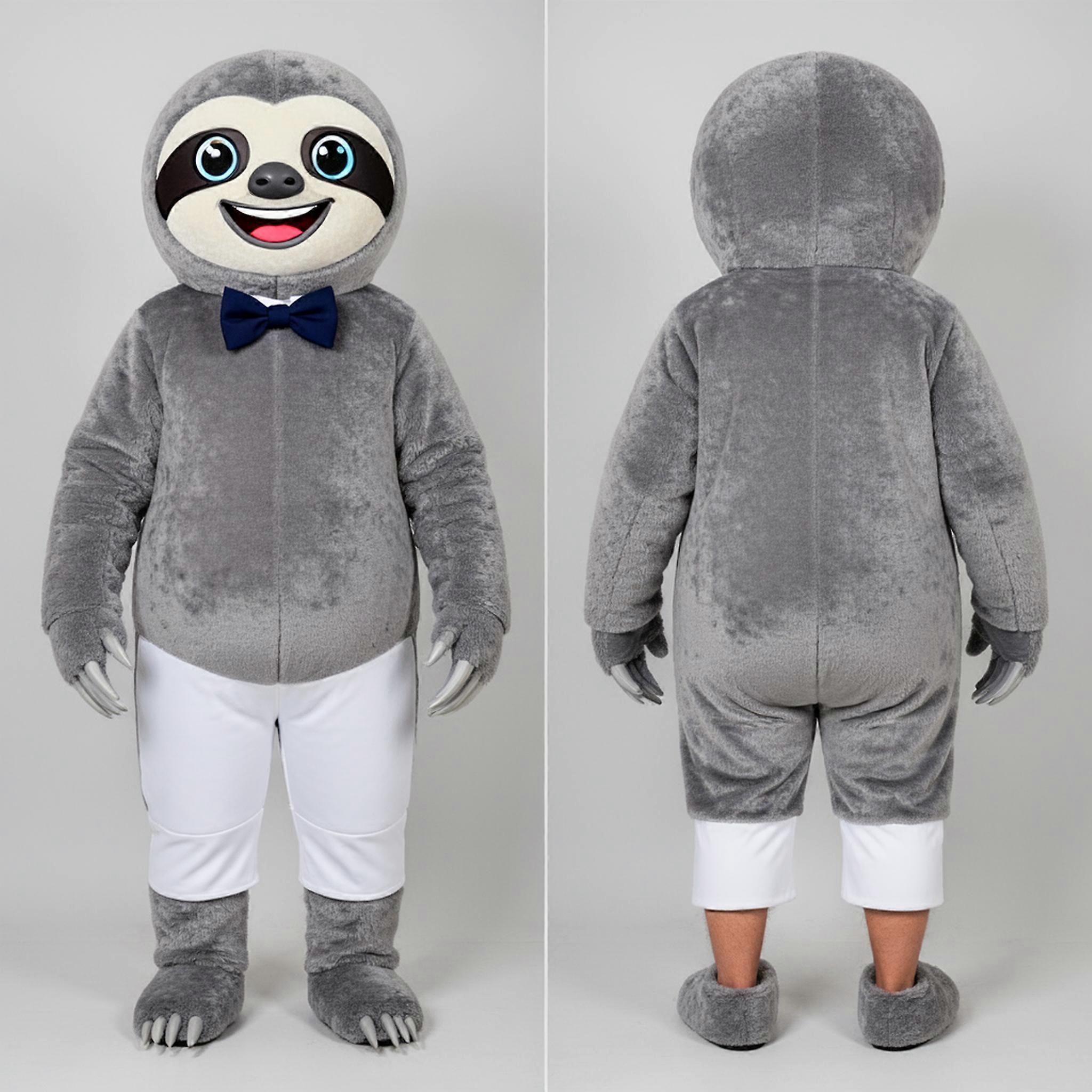 MASTICOT Gray Velvety Giant Sloth Mascot