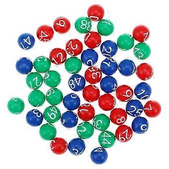 49pcs Plastic Raffle Game Balls Funny Bingo Game Balls Raffle Game Number Balls good OCD