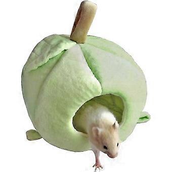 Pet Winter Hanging Fruit House Hammock Warm Bed Nest Accessories for Hamster Guinea Pig Hedgehog Chinchilla (Green)