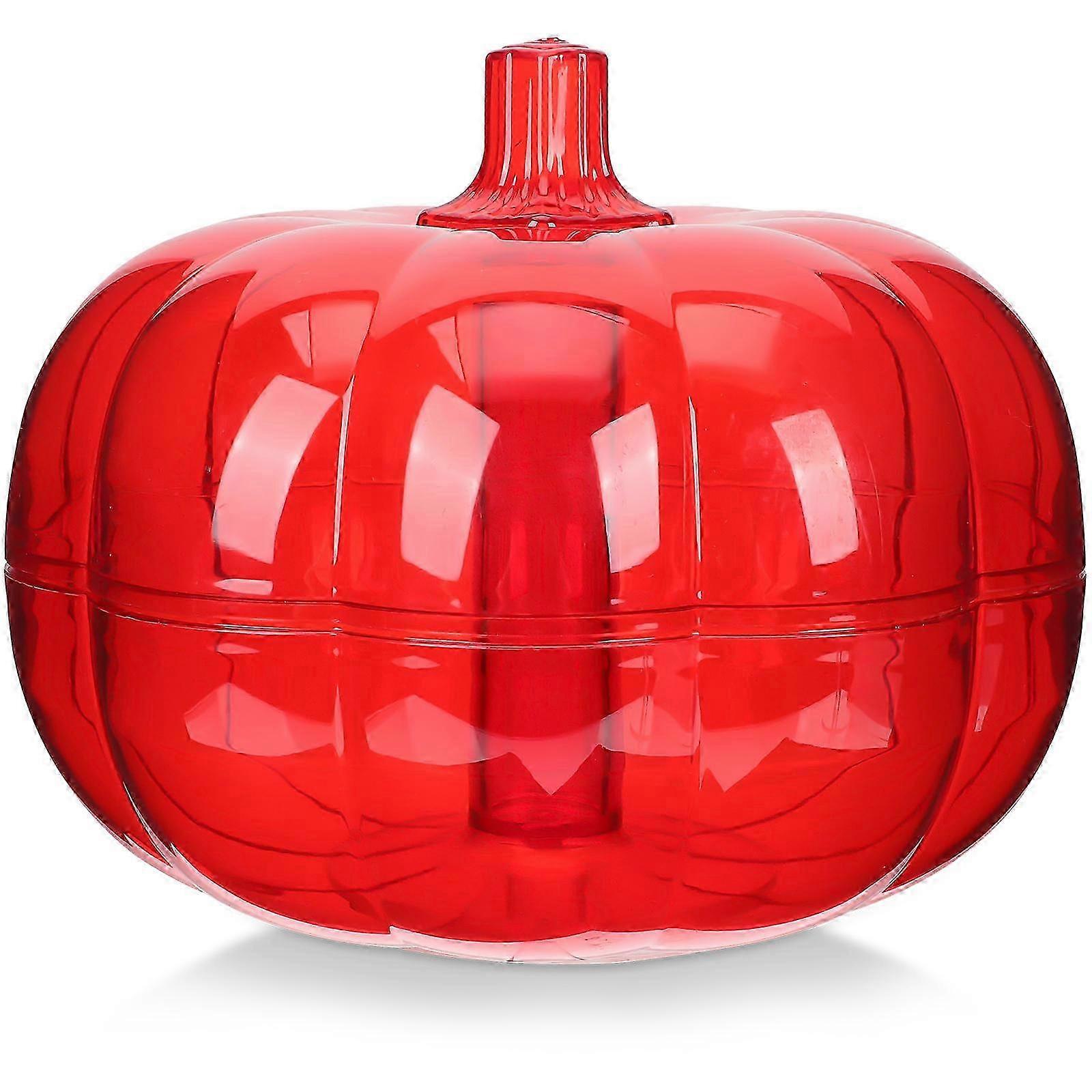 Kitchen Use Pumpkin Fruit Tray with Lid Red Creative Fruit Plate