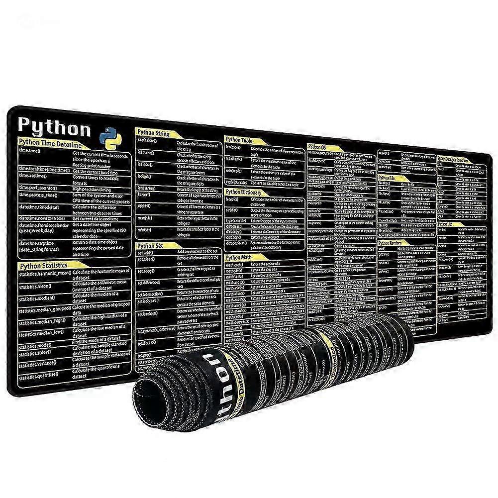 Python Programing Mouse Pad Large Shortcuts Cheat Sheet Keyboard Mousepad Y4T3
