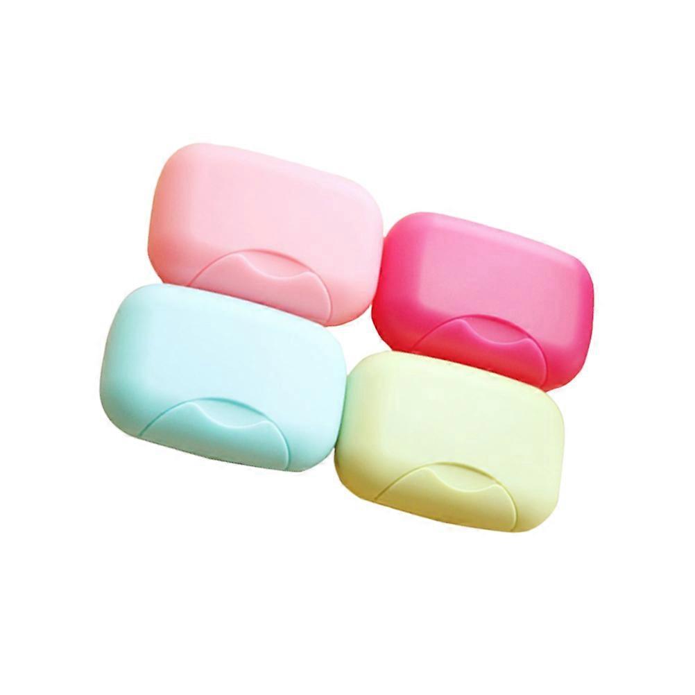 Waterproof Soap Box Practical Soap Holder for Storage 4Pcs Assorted