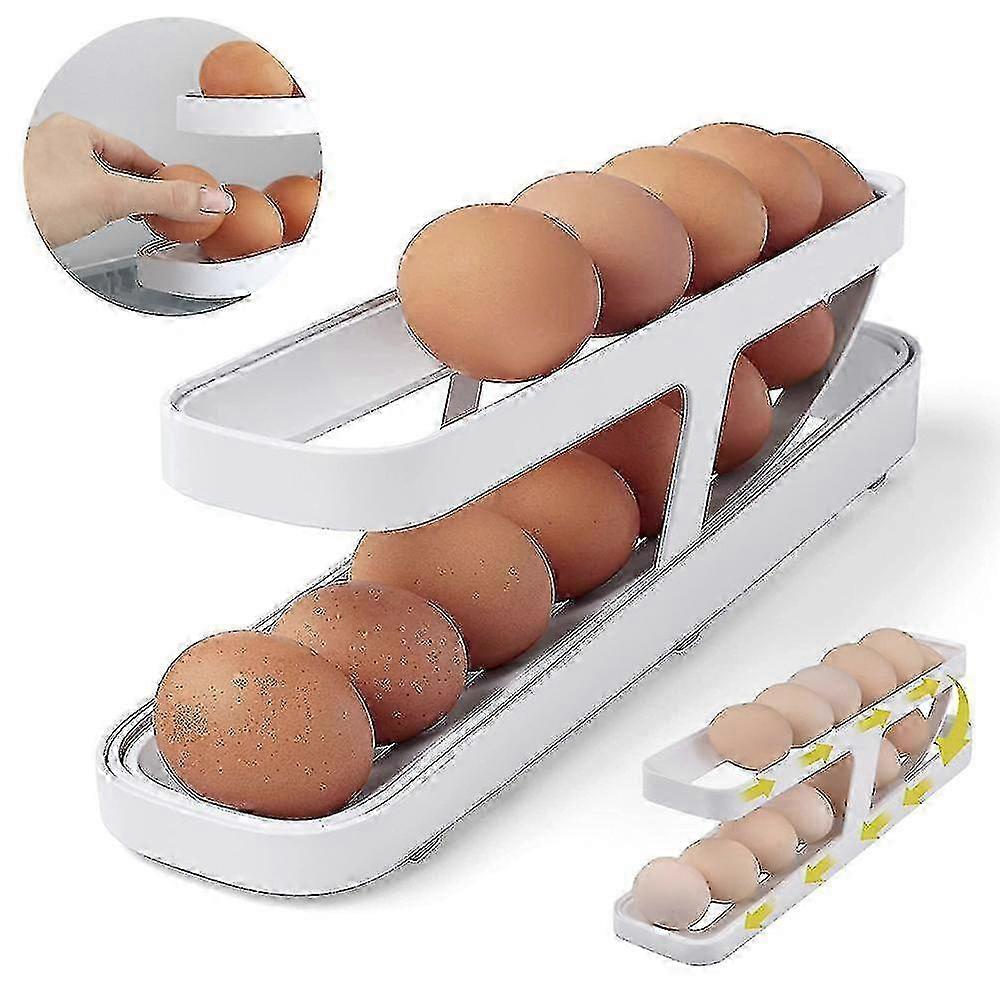 Dual-Level Gravity-Fed Egg Organizer