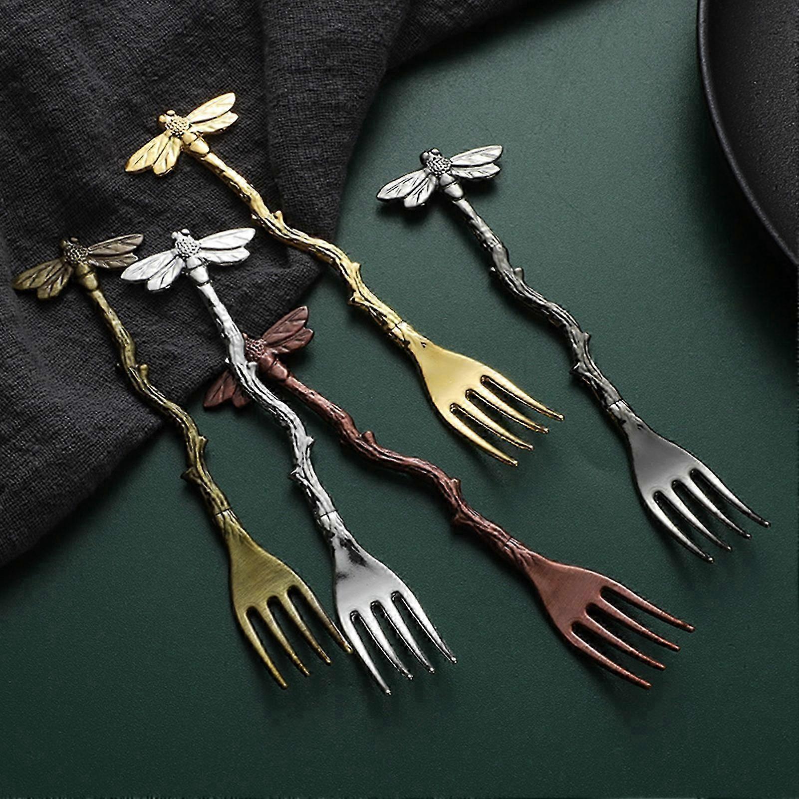 Carved Dragonfly Fruit Fork
