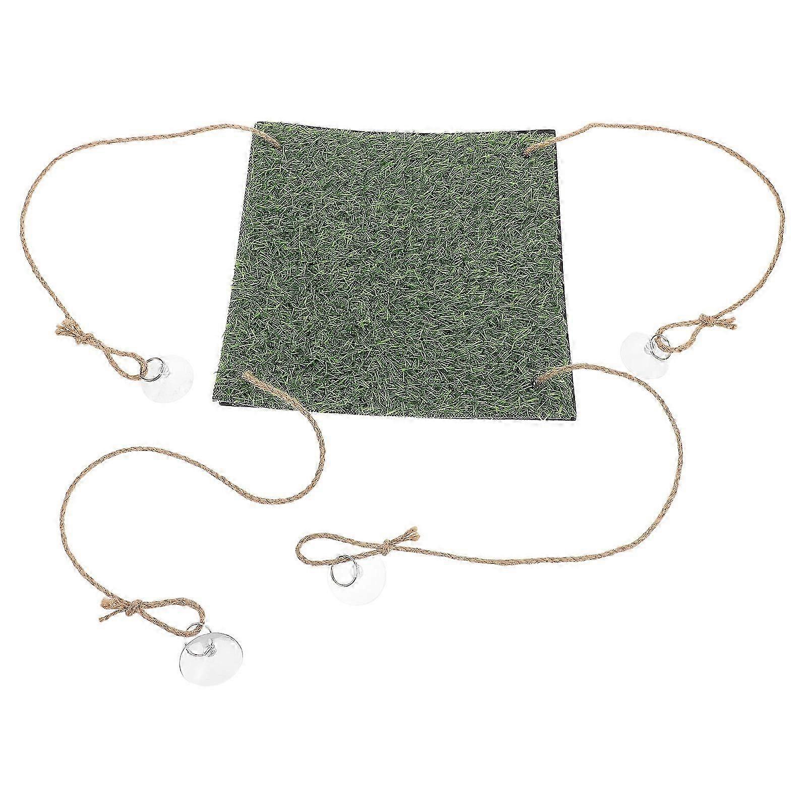 Pet Hammock Swing Climbing Bed 3Pcs Artificial Grass Hanging Platform Small