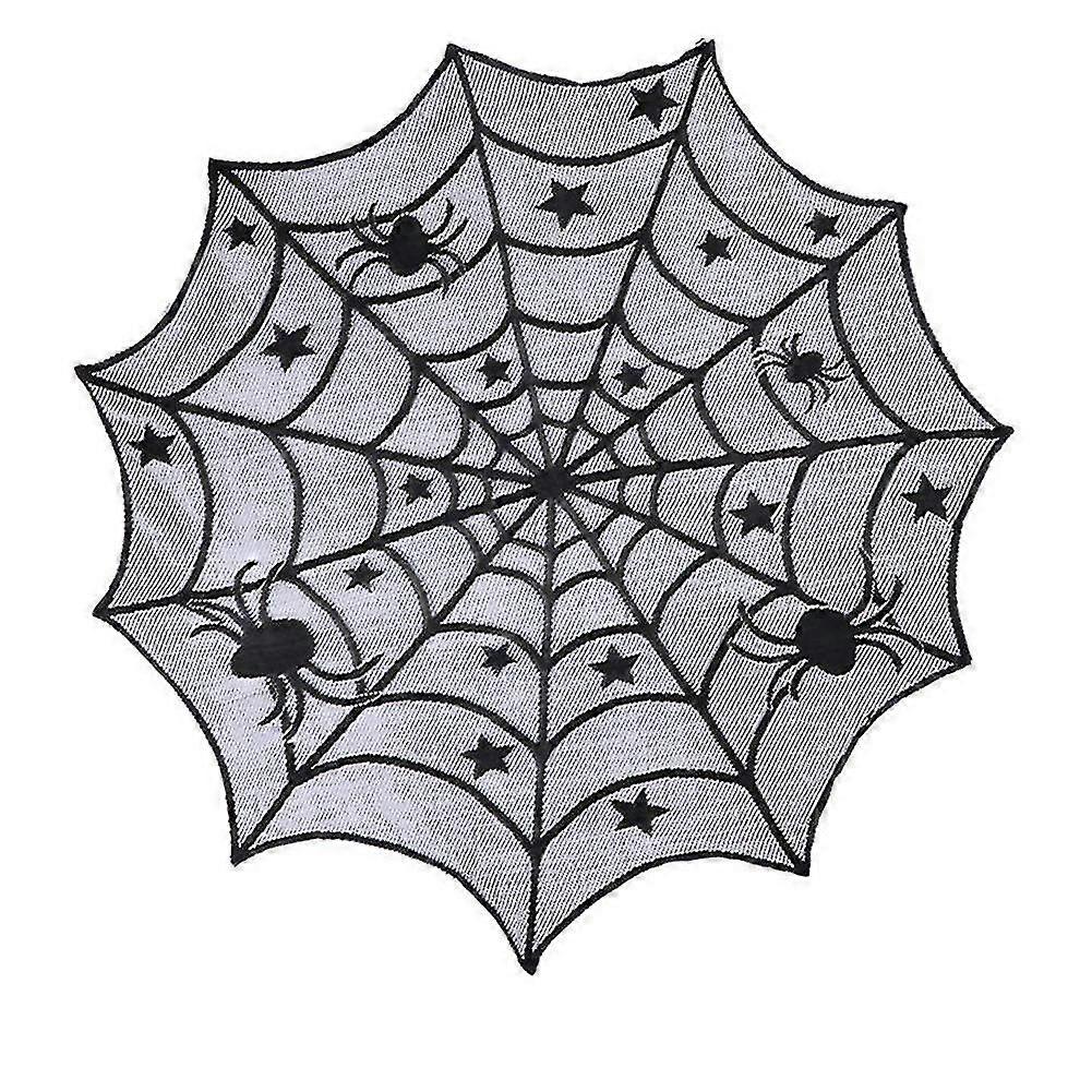 Realistic Spider Web Tablecloth Round