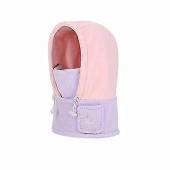 Plush Ear Flap Hat with Pom Pom Scarf Face Mask Set for Winter Outdoor