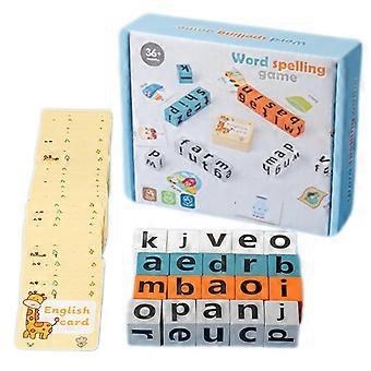 Word Dice Game Wooden Set With Bells