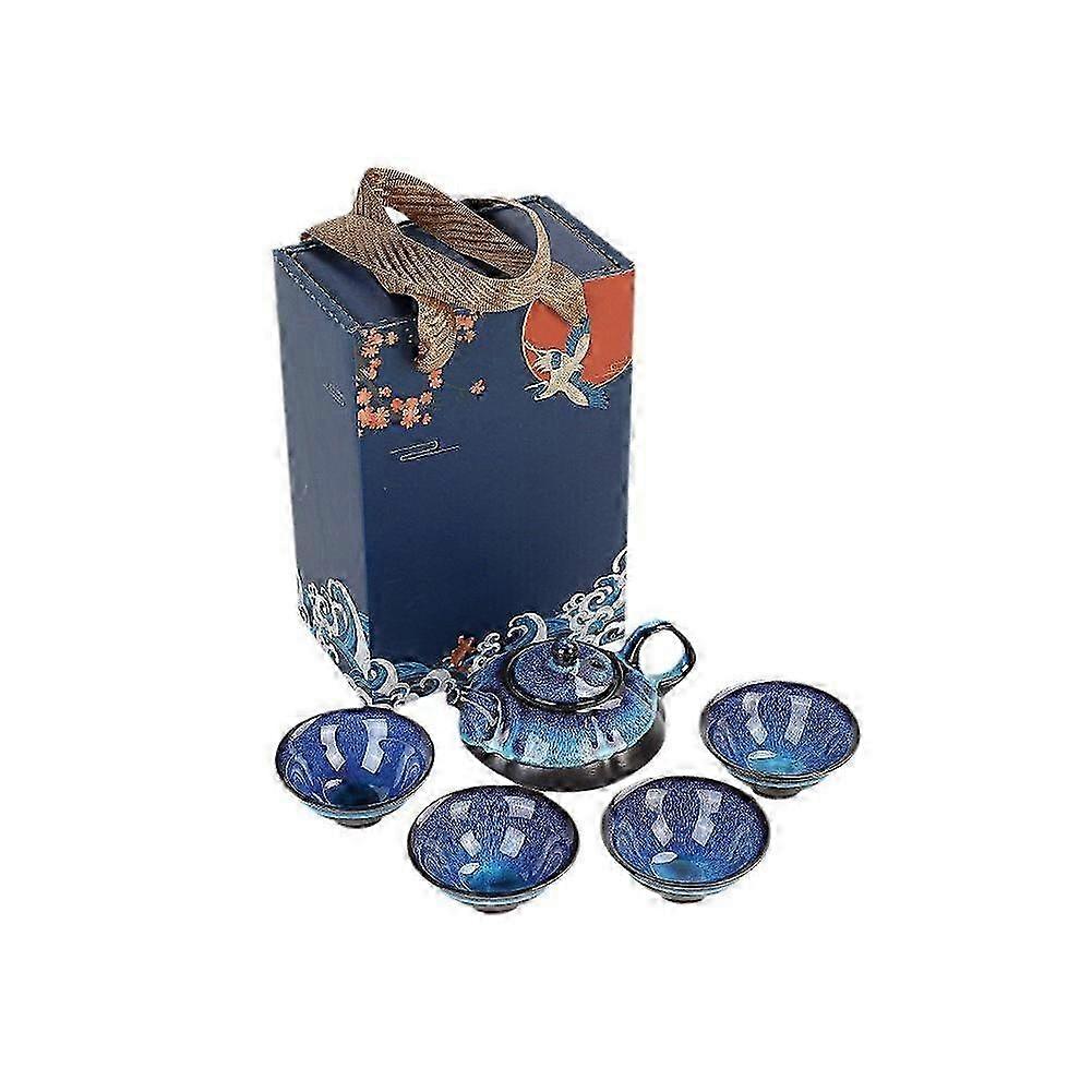 Compact Ceramic Tea Set For Gong Fu Brewing