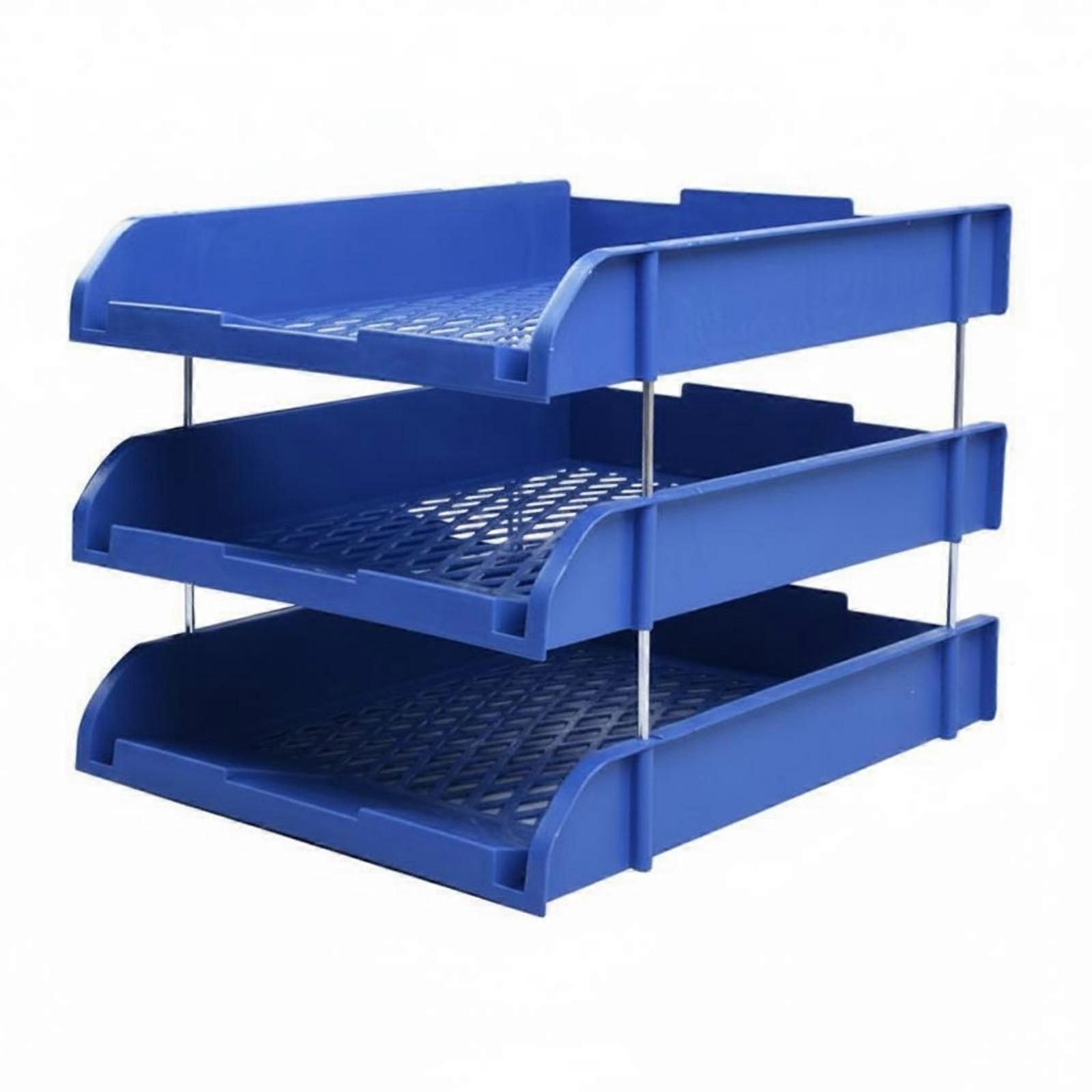 Paper Tray Space-Saving 3 Tier File Rack for School