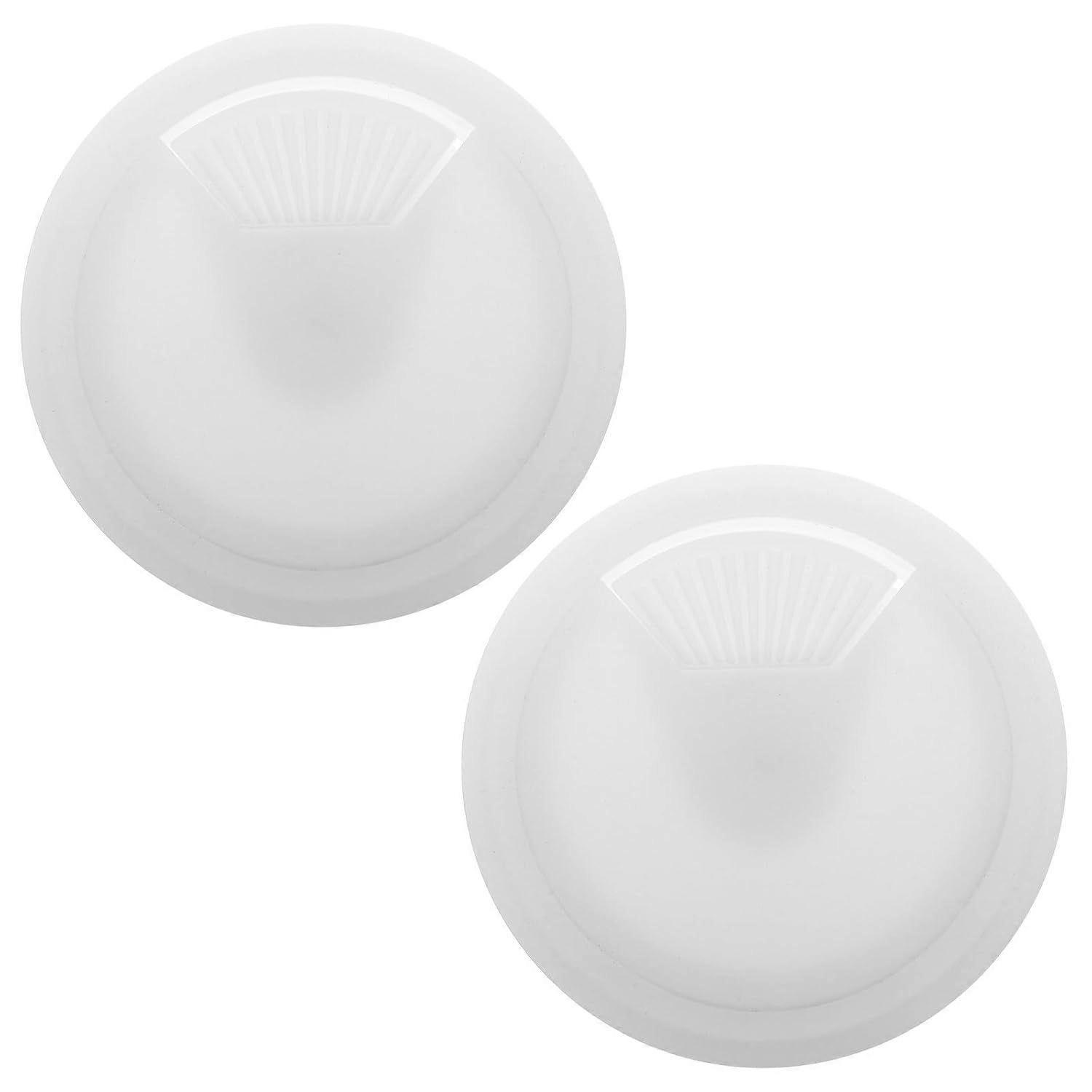 2 Pack White ABS Desk Grommets for Computer Desk Cable Management