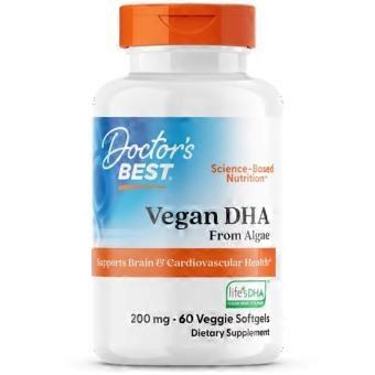 Doctor's Best Vegan DHA from Algae 200mg Veg Softgels 60