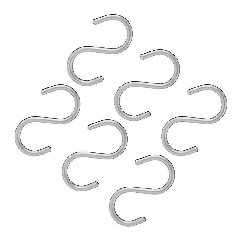 10.5X5x0.5cm Silver Utility Hooks 6pcs S Hooks Household Hooks S Shaped Hooks S Clothes Hanging Hook