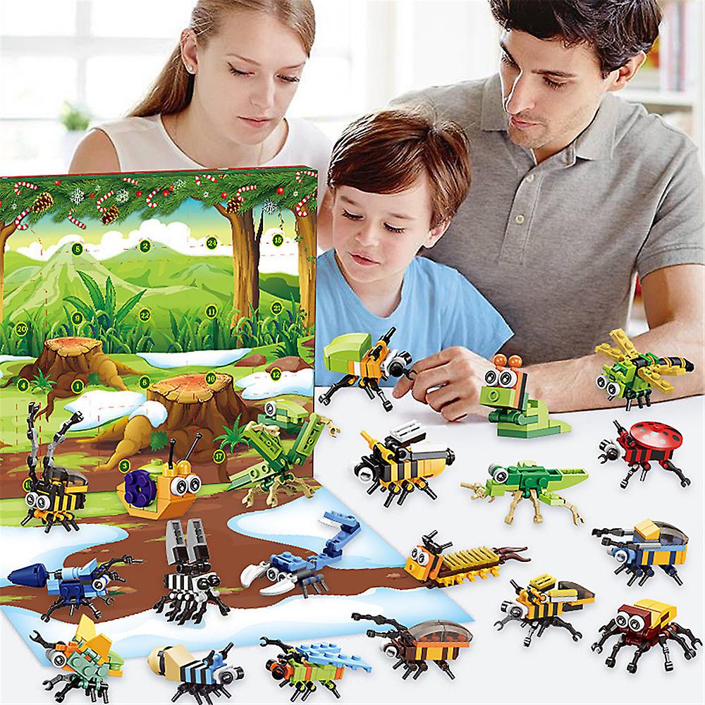 Advent Calendar With Insect Building Blocks Xmas Christmas Countdown Calendar Surprise Gift