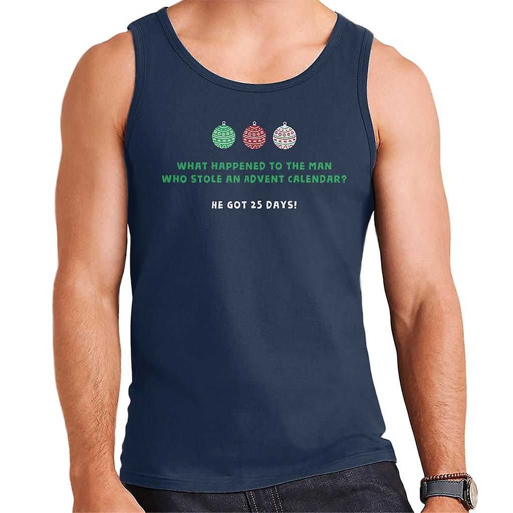 Christmas Cracker Joke Stolen Advent Calendar 24 Years Men's Vest