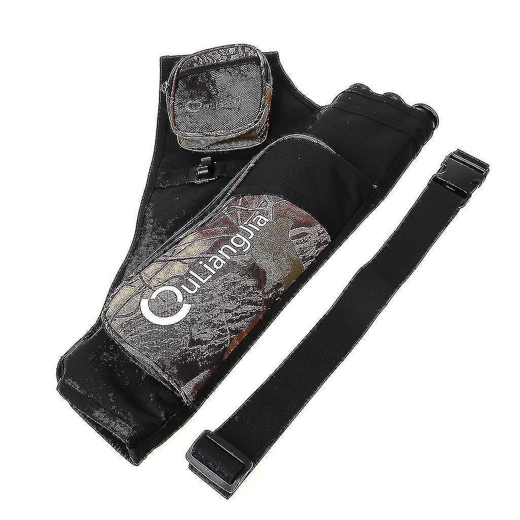 Hunting Arrow Bag Storage Three Tubes Quiver Arrows Portable Waist Belt Strap Ad