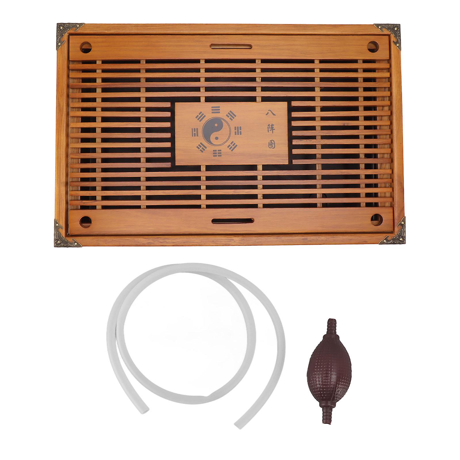 Water Storage Tea Tray with Drainage Tool Hose Non Fading Water Drainage Tea Serving Tray for Home