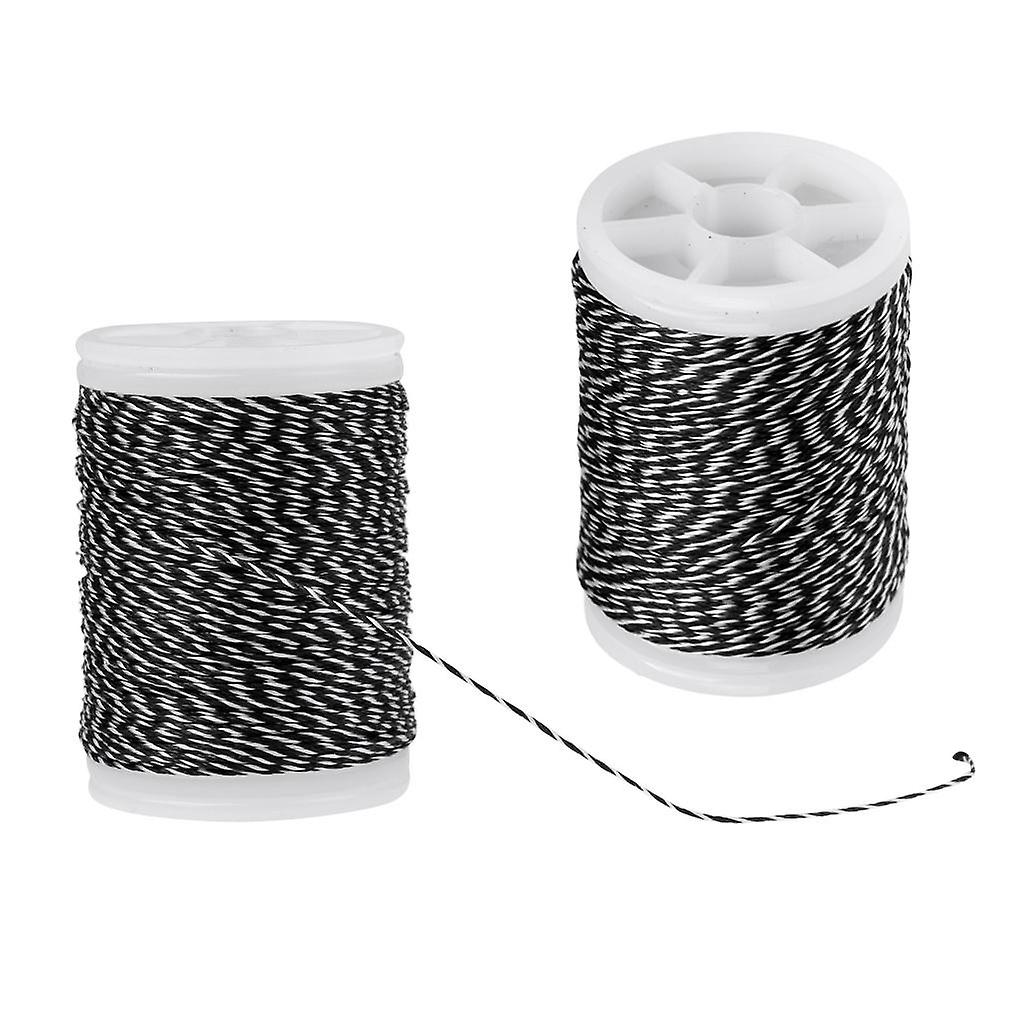 2 Pcs 110m Fiber Archery Bow String Serving Material Bowstring Protect Gray