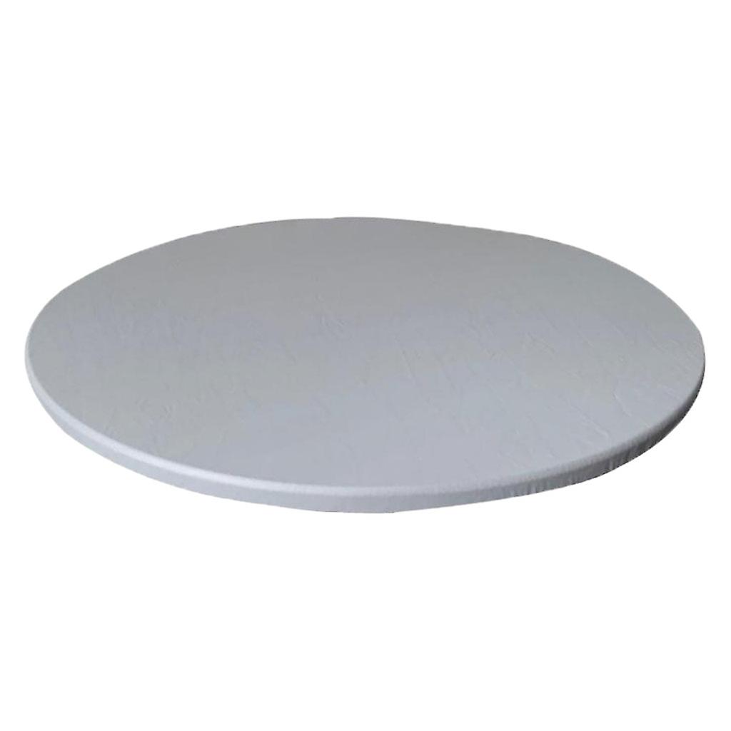 1pc Polyester Round Table Cloth Oilproof Wipeable Table Cover Easy Clean gray