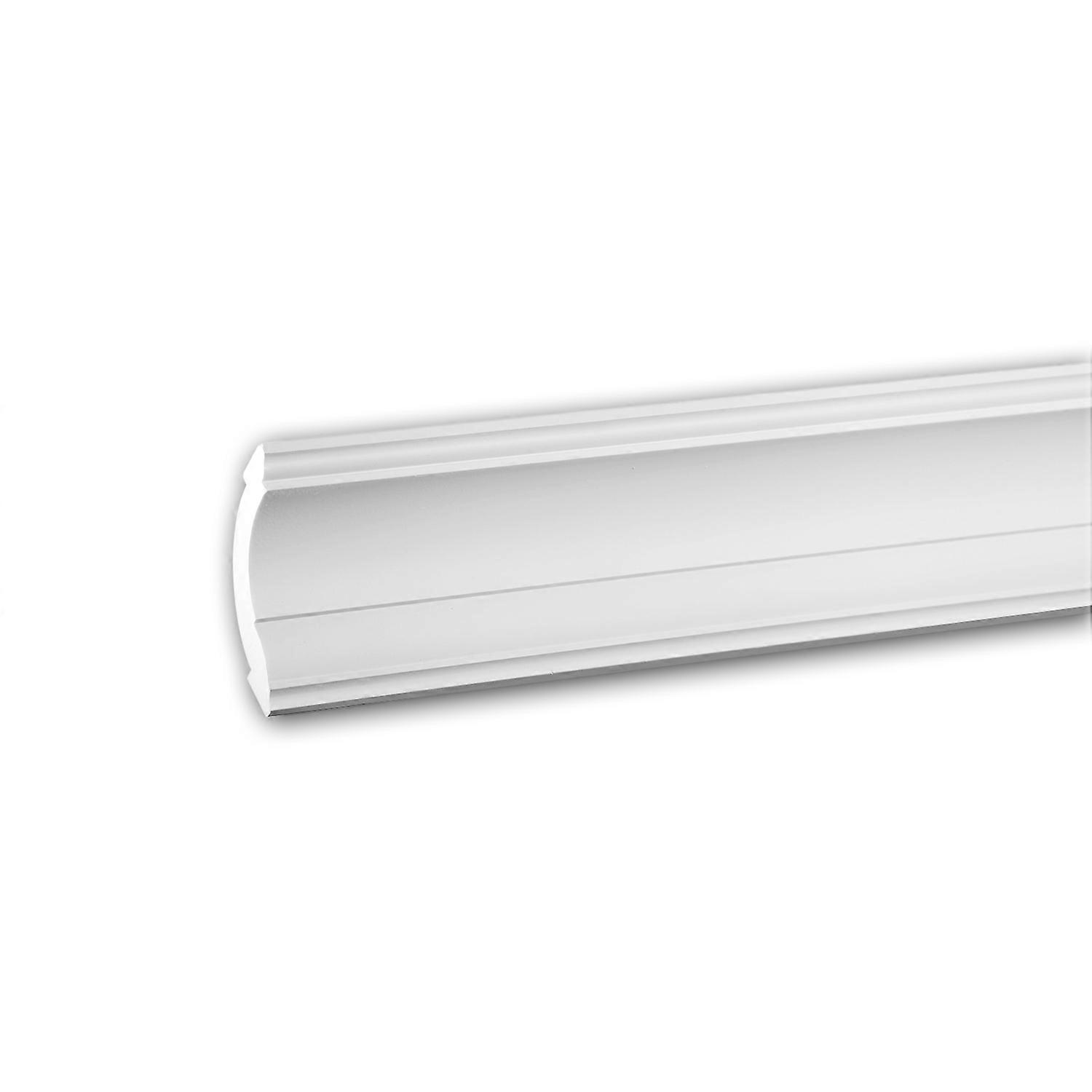 e-Delux GmbH 1 x Corniche 150101 Profhome blanc Mousse de polyuréthane rigide prétraité léger, solide, indéformable
