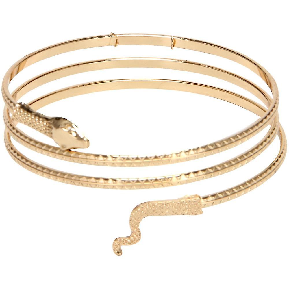 Moda Coiled Snake Spiral Upper Arm Cuff Bracciale Bangle Bracciale Silver