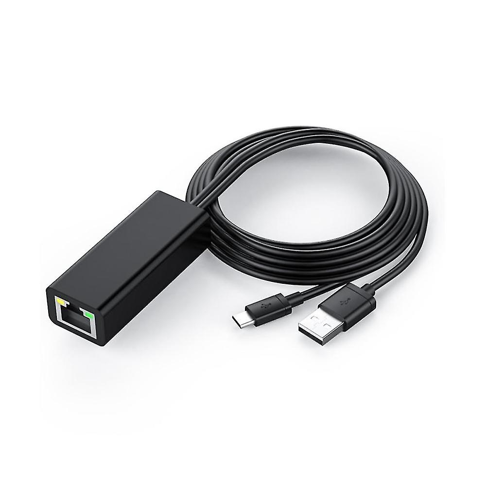 Tv Ethernet Adapter Tv 4k Stick Usb-c To Rj45 Lan Network Adapter With Usb 2.0 Power Cable For Powe