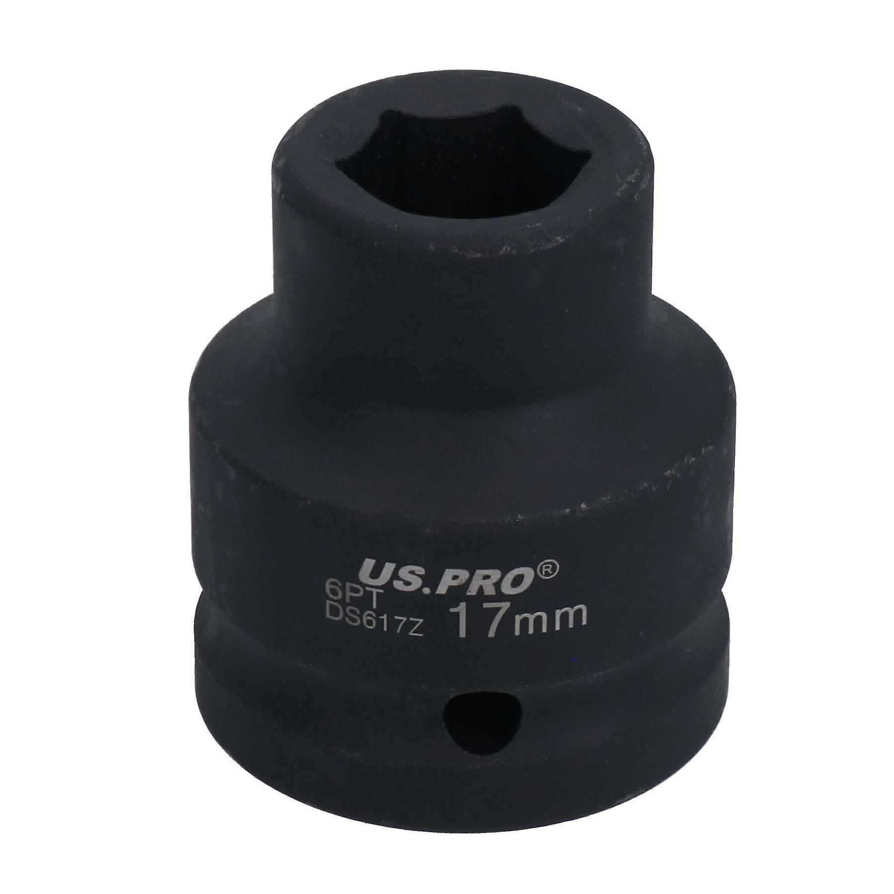 3/4" Drive 17mm Shallow Metric MM Impact Impacted Socket 6 Sided Single Hex