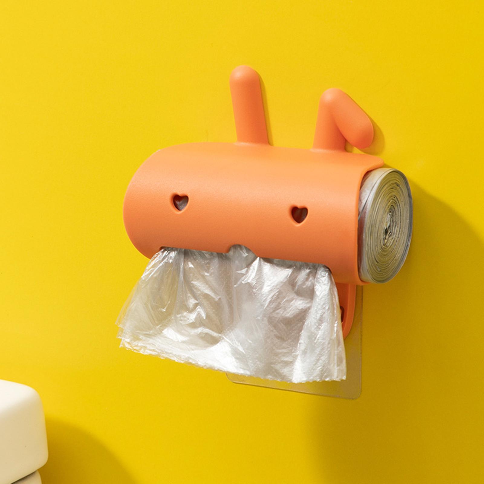 Kitchen Plastic Bags Storage Rack Punch Free Disposable Bag Holder