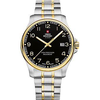 Polshorloge rond met metalen armband Herenhorloge Analoog Kwarts met roestvrijstalen armband SM30200.19