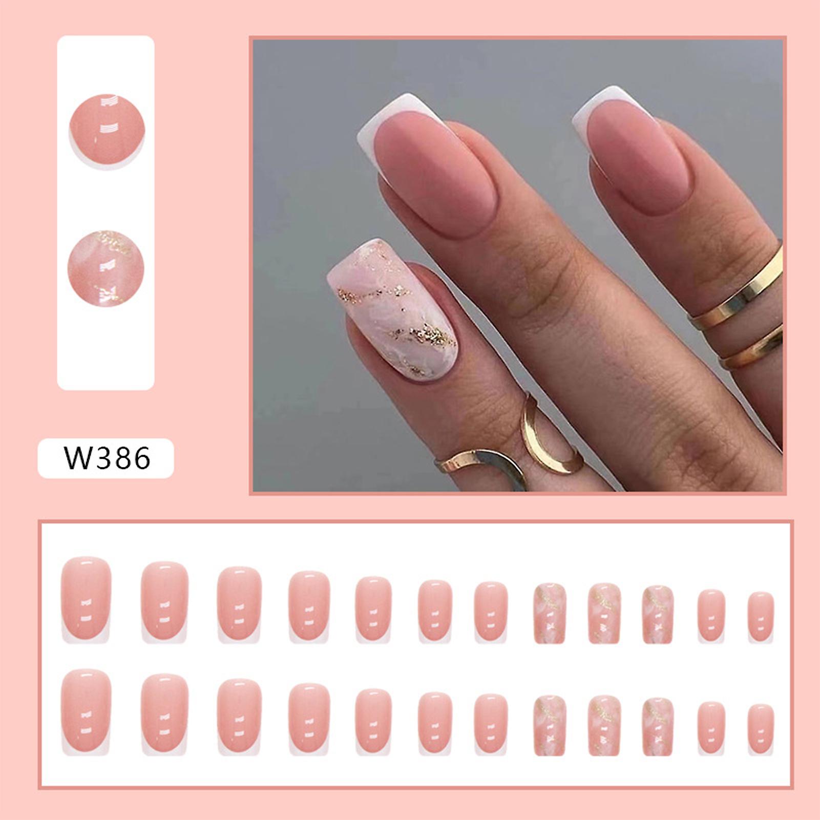 French White Tips Square Fake Nails Safe And Scratch Resistant Non-toxic Nails
