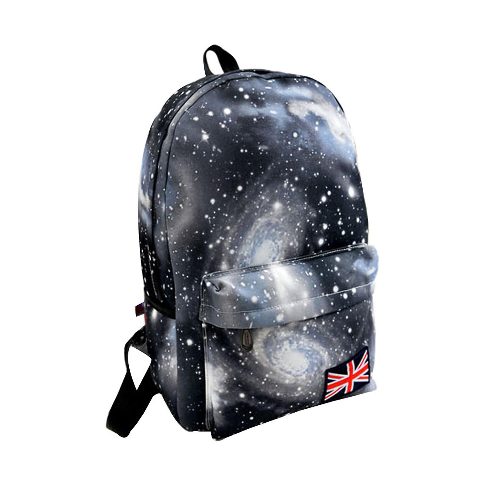 School Water Resistant Bookbag Starry Sky Shoulder Bag With Multiple Pockets